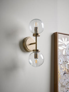 Double Globe Wall Light