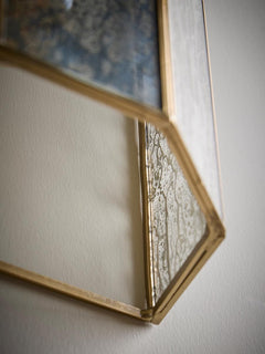 Faceted Mercury Glass Wall Light