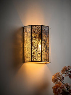 Faceted Mercury Glass Wall Light