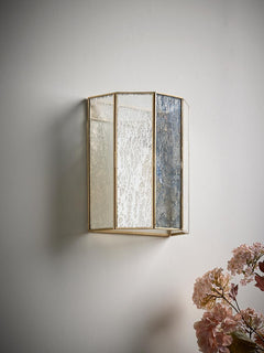 Faceted Mercury Glass Wall Light