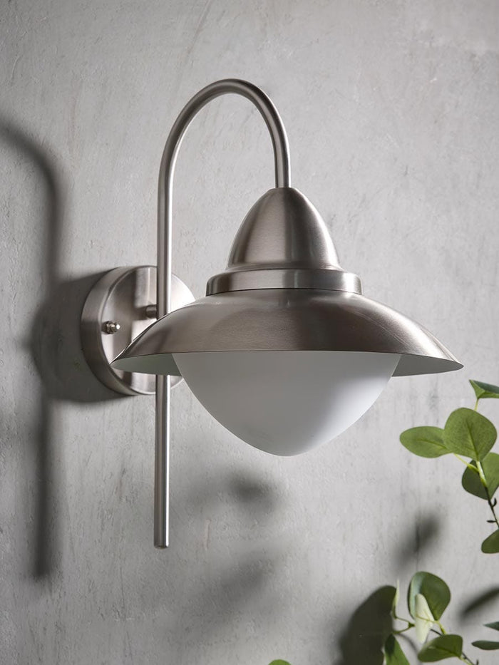 Metro Opal Dome Outdoor Wall Light