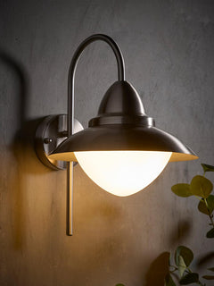 Metro Opal Dome Outdoor Wall Light