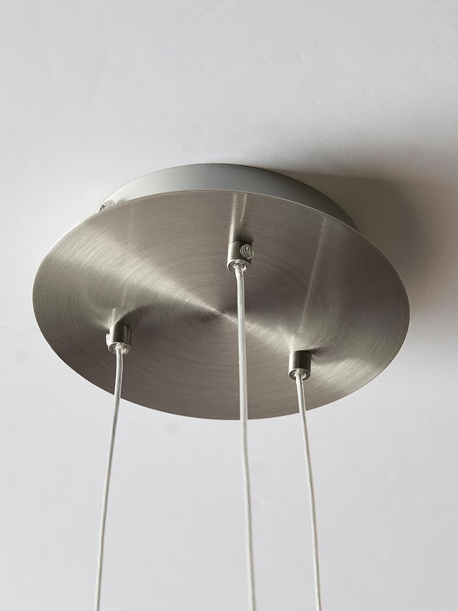 Opal Glass & Nickel Pendant Light