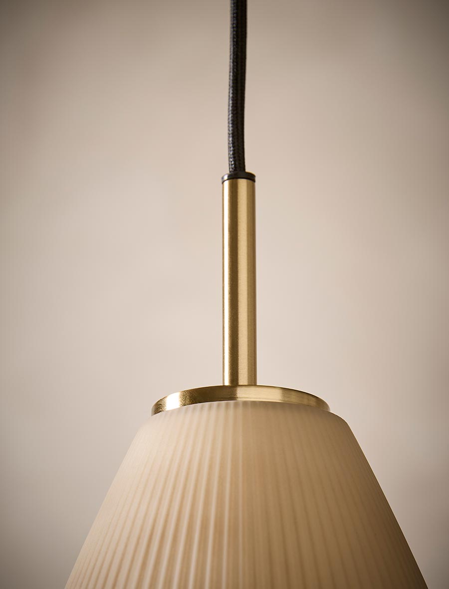 Ribbed Tapered Trio Pendant
