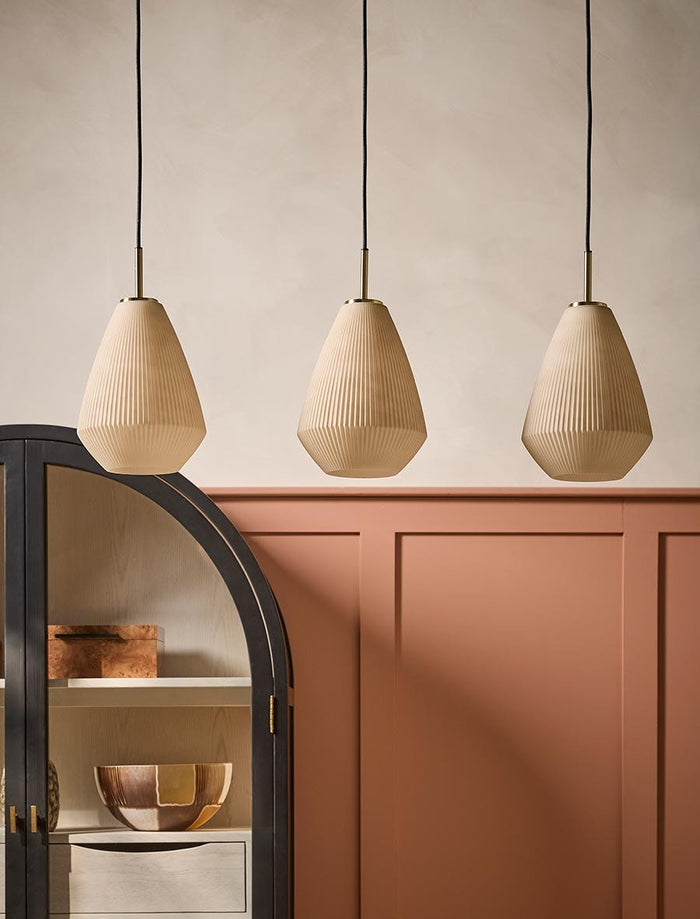 Ribbed Tapered Trio Pendant