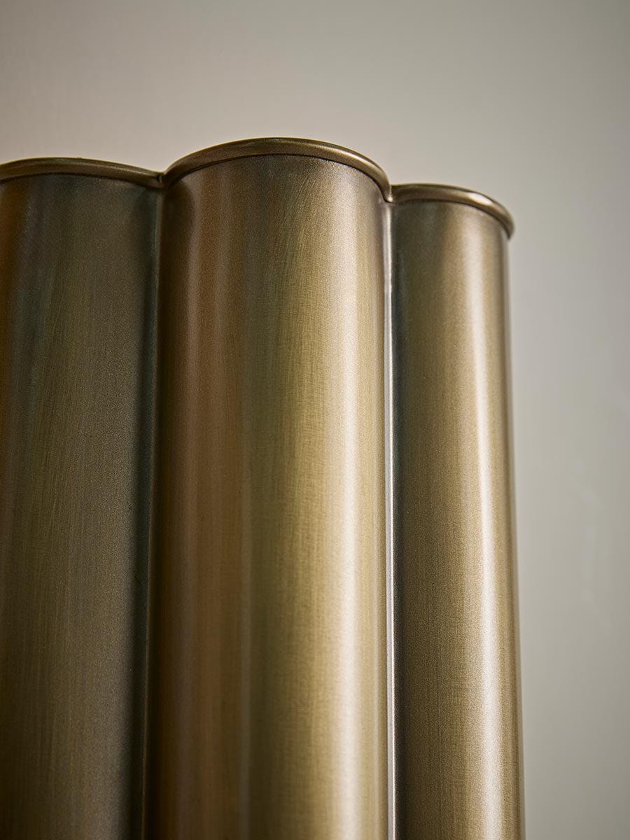 Scalloped Brass Wall Light