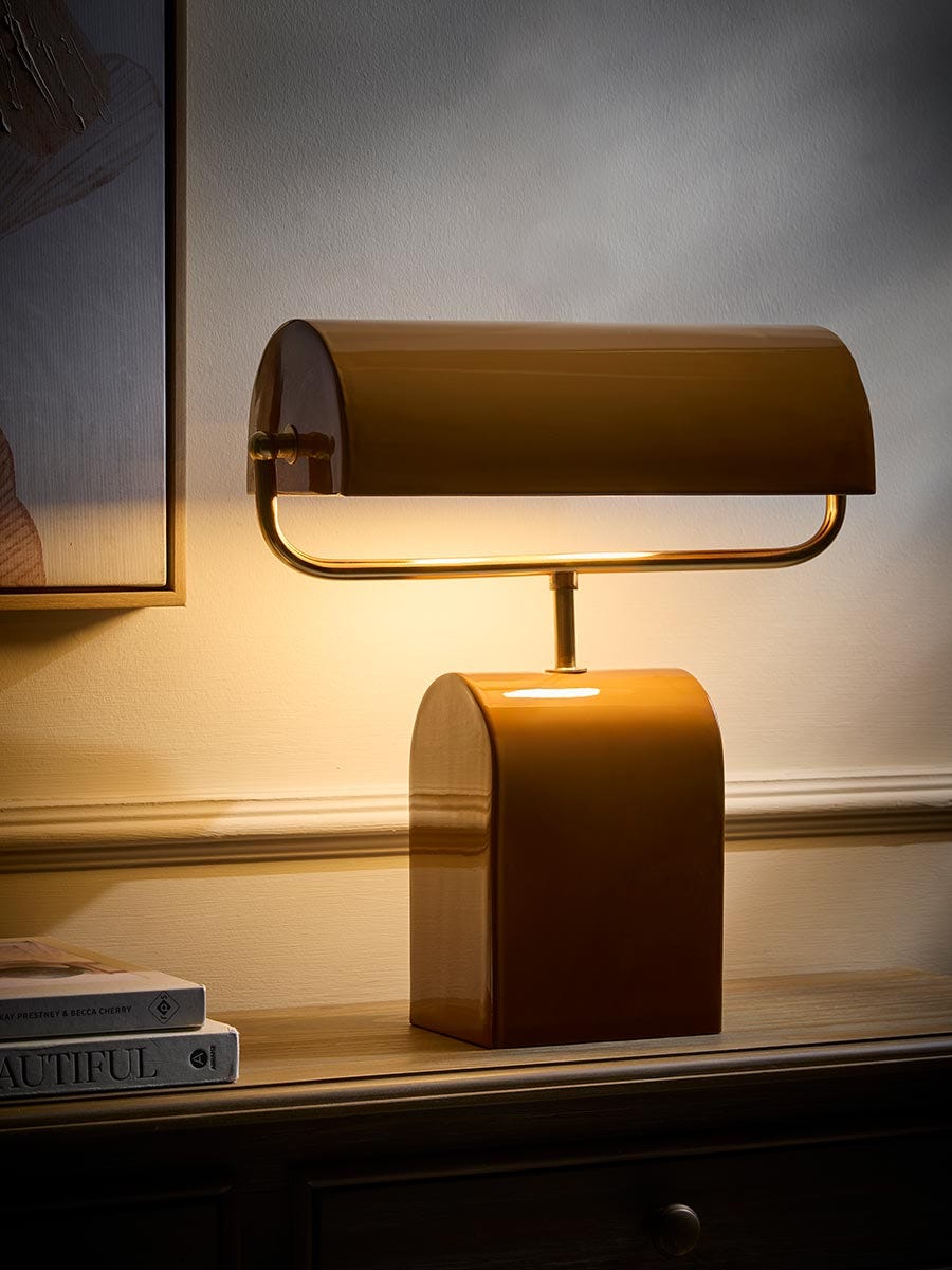 Caramel Enamel Table Lamp