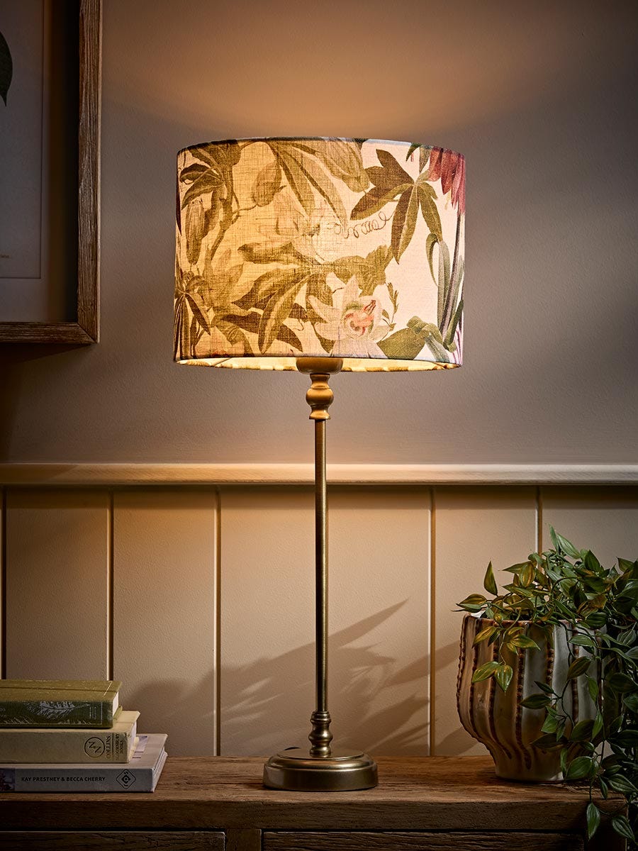 Brass Botanical Table Lamp