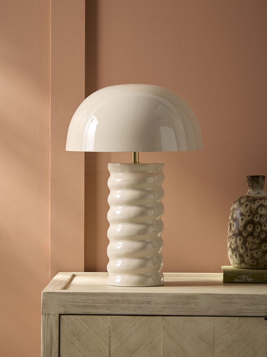 Twisted Enamel Table Lamp