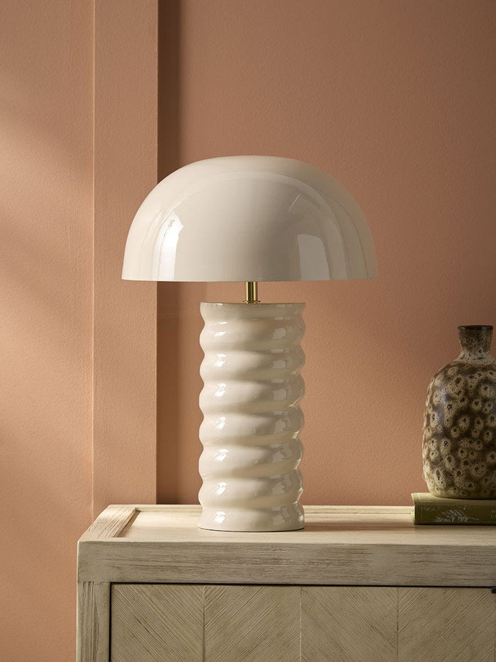 Twisted Enamel Table Lamp