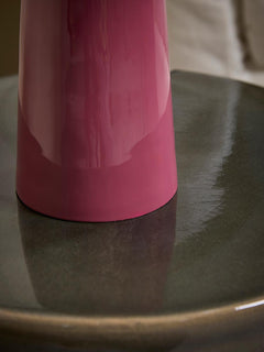 Burgundy Wave Table Lamp