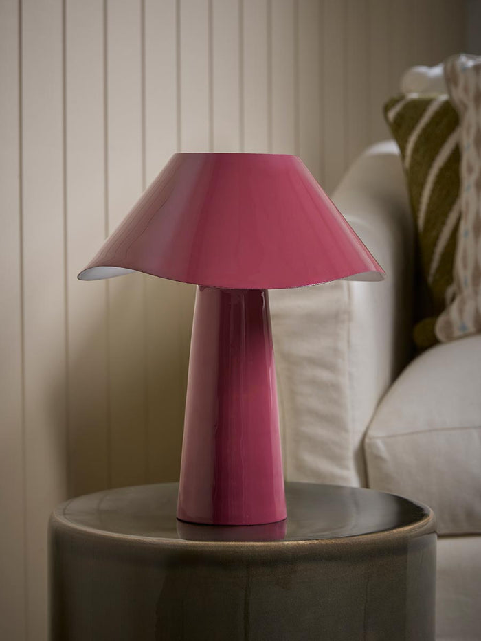 Burgundy Wave Table Lamp