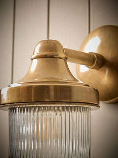 Jameson Indoor/Outdoor Brass Wall Light