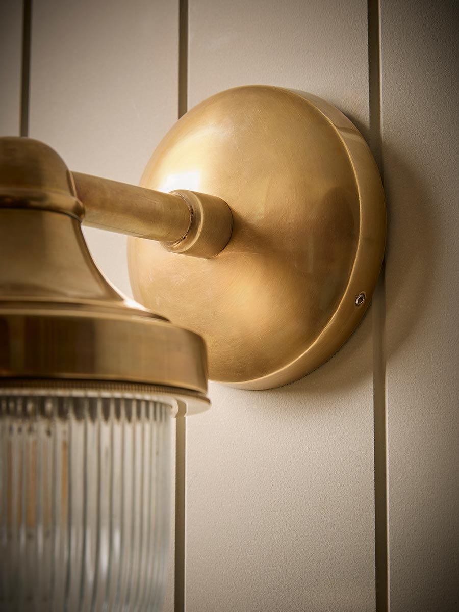 Jameson Indoor/Outdoor Brass Wall Light
