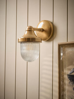 Jameson Indoor/Outdoor Brass Wall Light