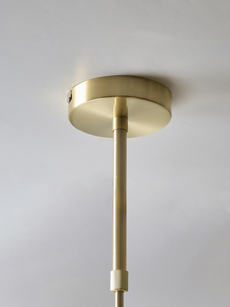 Dimpled Glass Five Arm Chandelier
