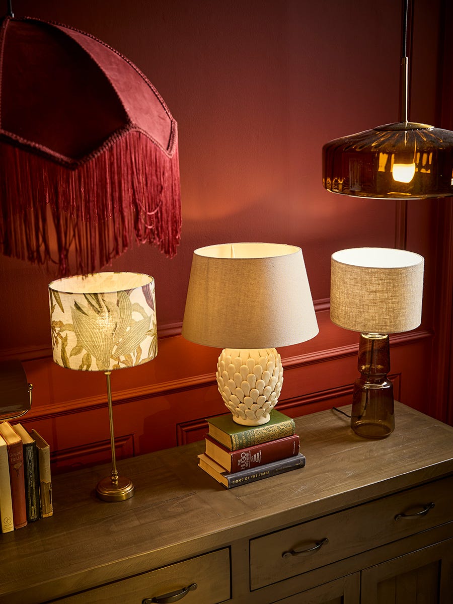 Brass Botanical Table Lamp