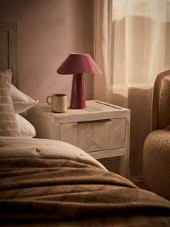 Burgundy Wave Table Lamp