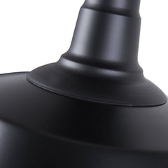 1-Light Black Pot Lid Semi Flush Mount 10.2"