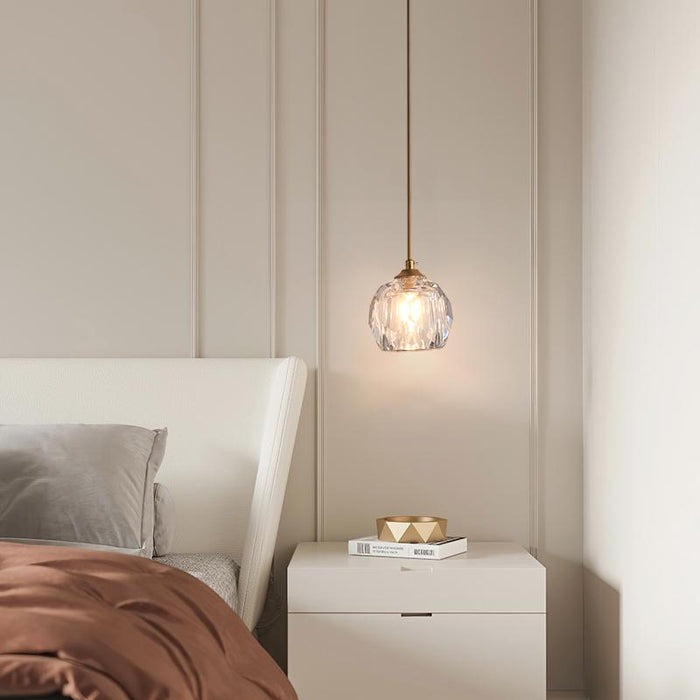 1 Light Crystal Mini Pendant Lighting