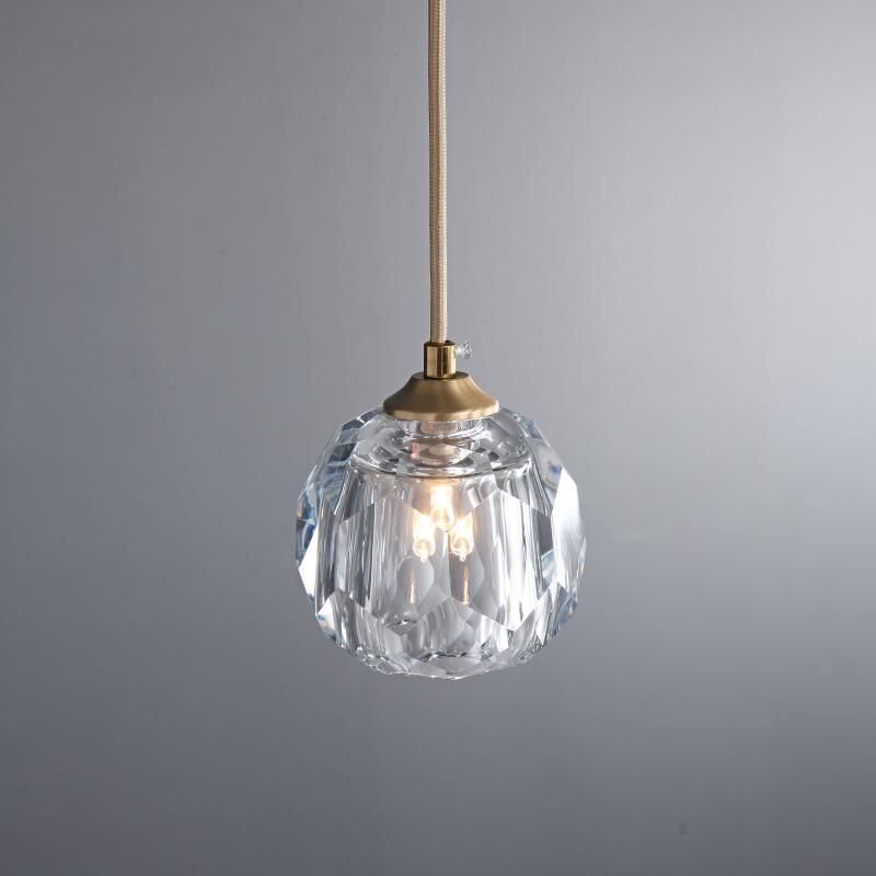 1 Light Crystal Mini Pendant Lighting