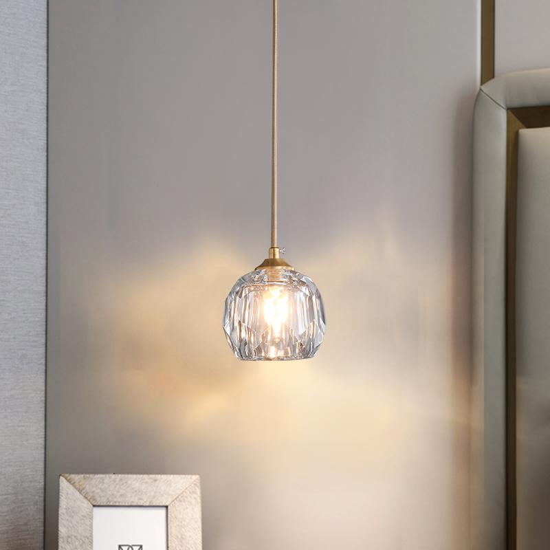 1 Light Crystal Mini Pendant Lighting