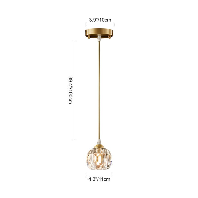 1-Light Crystal Pendant Lighting