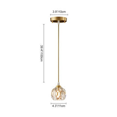 1-Light Crystal Pendant Lighting