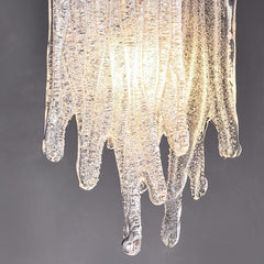 1-Light Glass Gold Waterfall Pendant Lighting