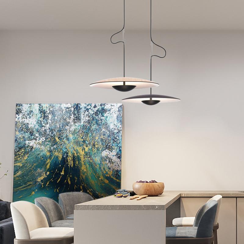 1 Light HeadHat Plate Vertical Linear Pendant Lighting