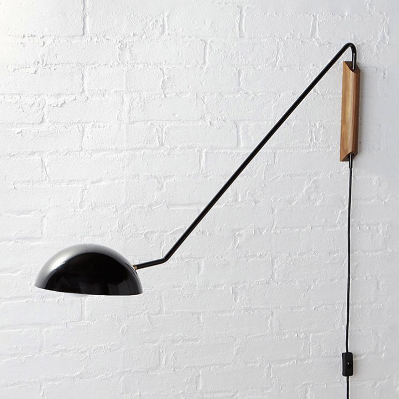1-Light Long Arm Twist Wall Light