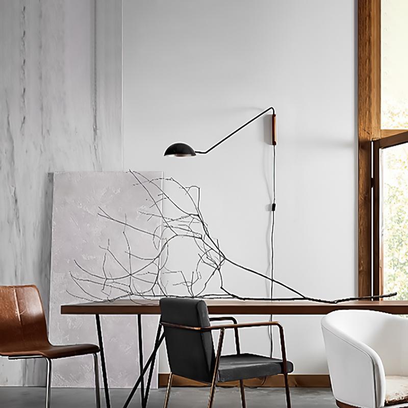 1-Light Long Arm Twist Wall Light
