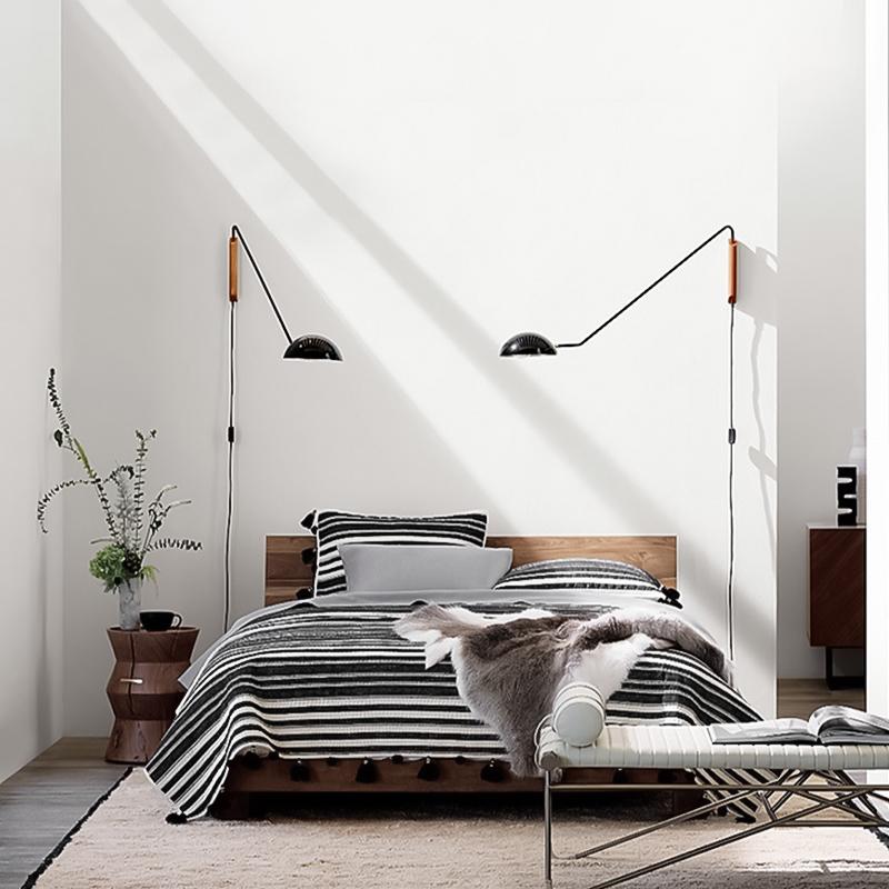 1-Light Long Arm Twist Wall Light