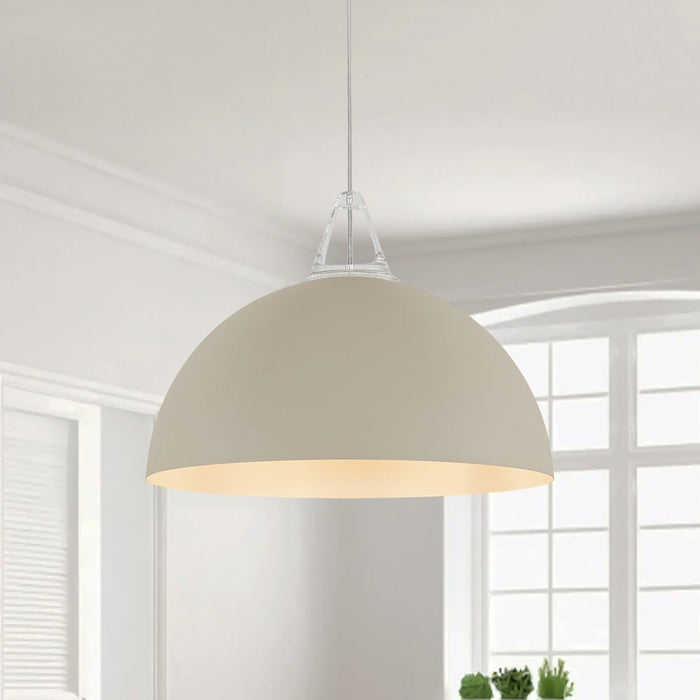 1-Light Minimalist Dome Pendant Light