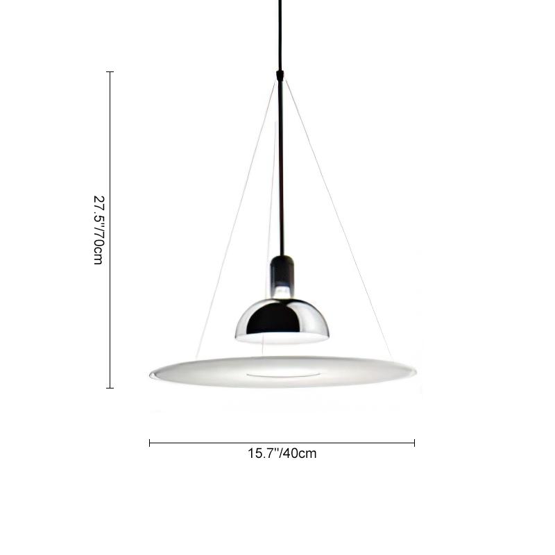 1-Light Pendant Light in Plate Shape