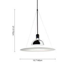 1-Light Pendant Light in Plate Shape