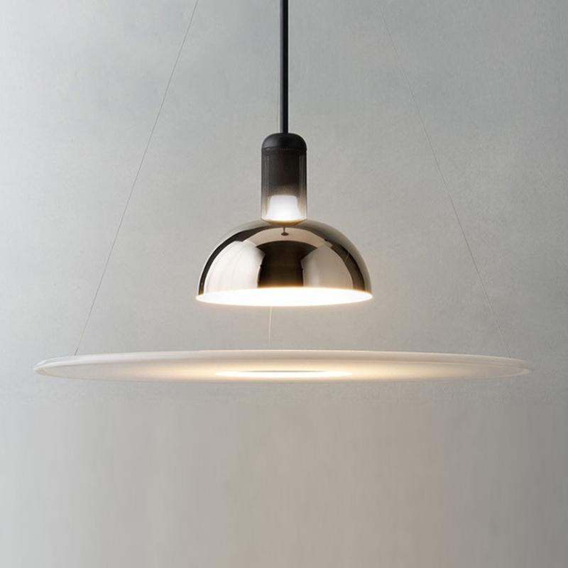 1-Light Pendant Light in Plate Shape