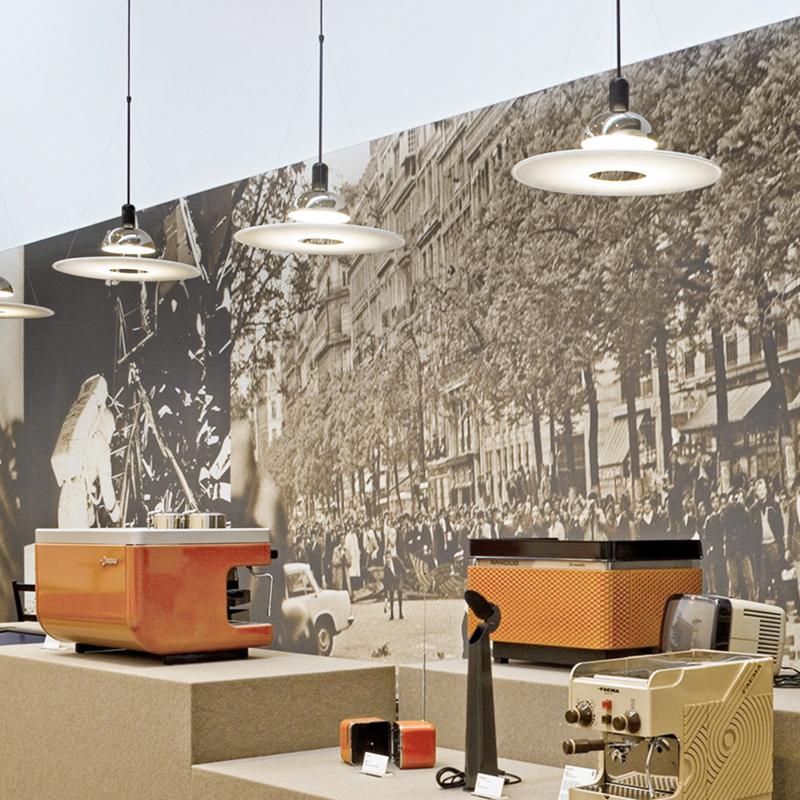 1-Light Pendant Light in Plate Shape