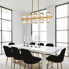 10-Light Cylinder Shades Pendant Light