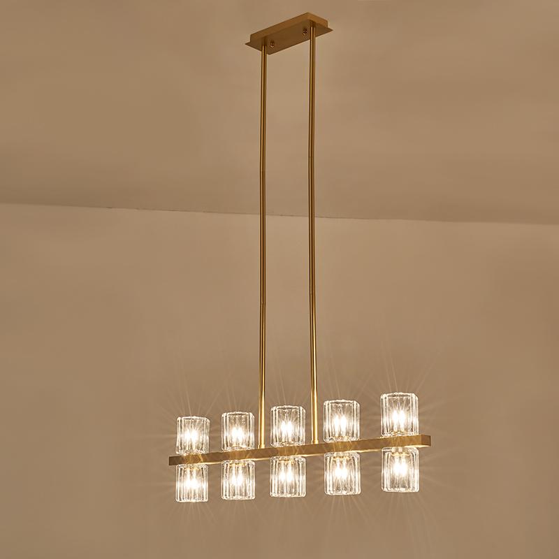 10-Light Cylinder Shades Pendant Light