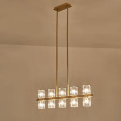 10-Light Cylinder Shades Pendant Light