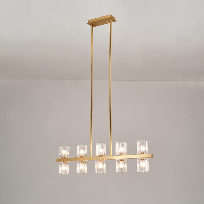 10-Light Cylinder Shades Pendant Light