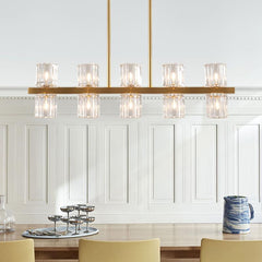 10-Light Cylinder Shades Pendant Light