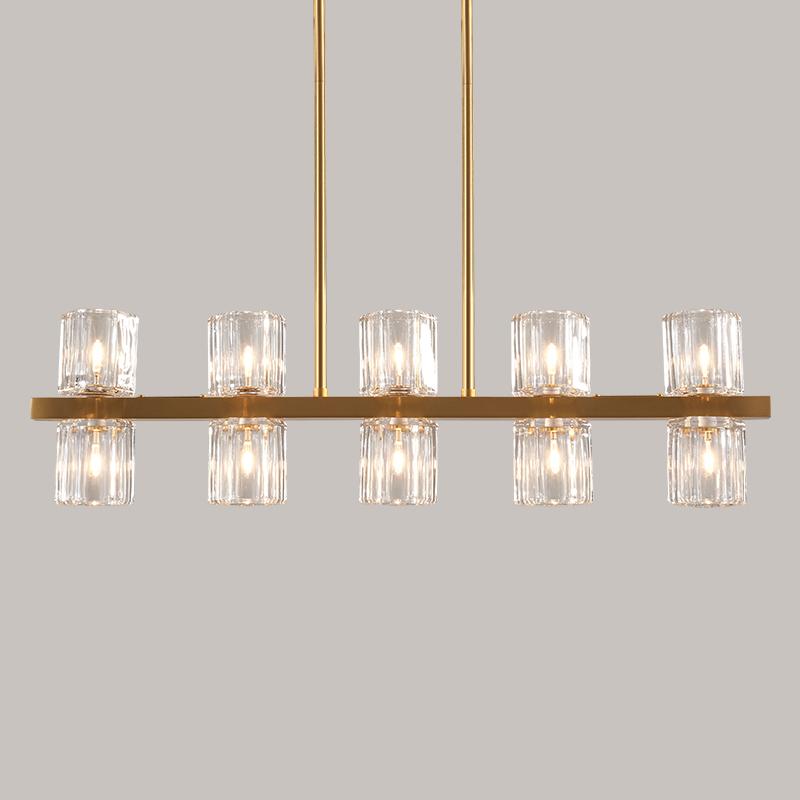 10-Light Cylinder Shades Pendant Light