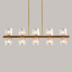 10-Light Cylinder Shades Pendant Light