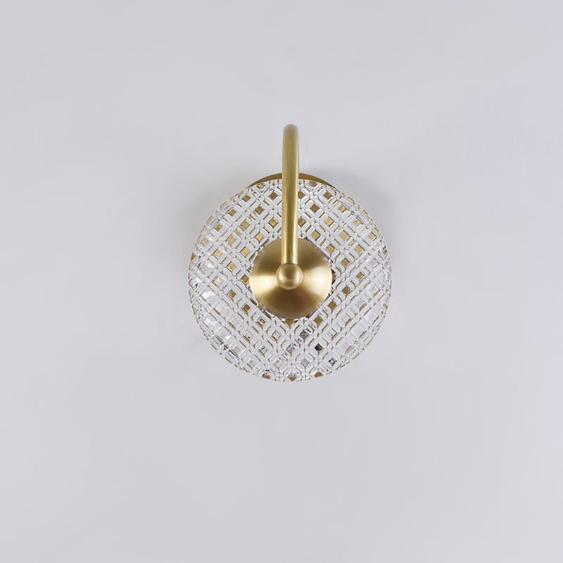 1/2 Light Curving Brass Wall Sconce