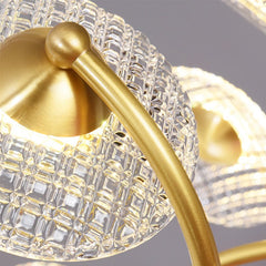 1/2 Light Curving Brass Wall Sconce