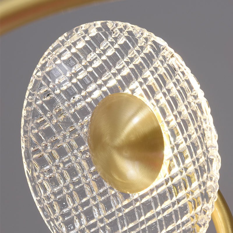 1/2 Light Curving Brass Wall Sconce