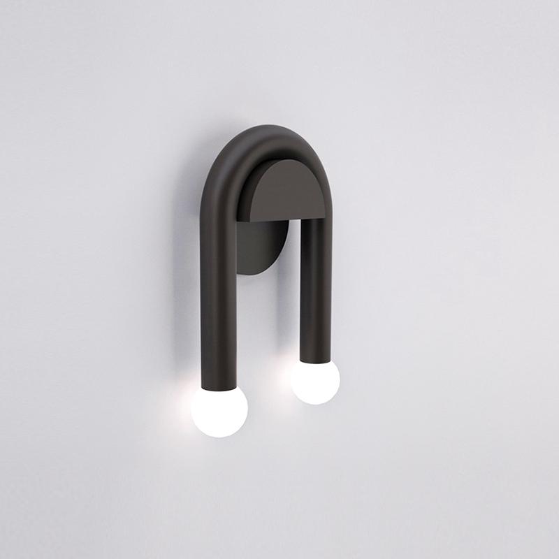 2-Light Arched Wall Sconce in U Shape