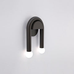 2-Light Arched Wall Sconce in U Shape